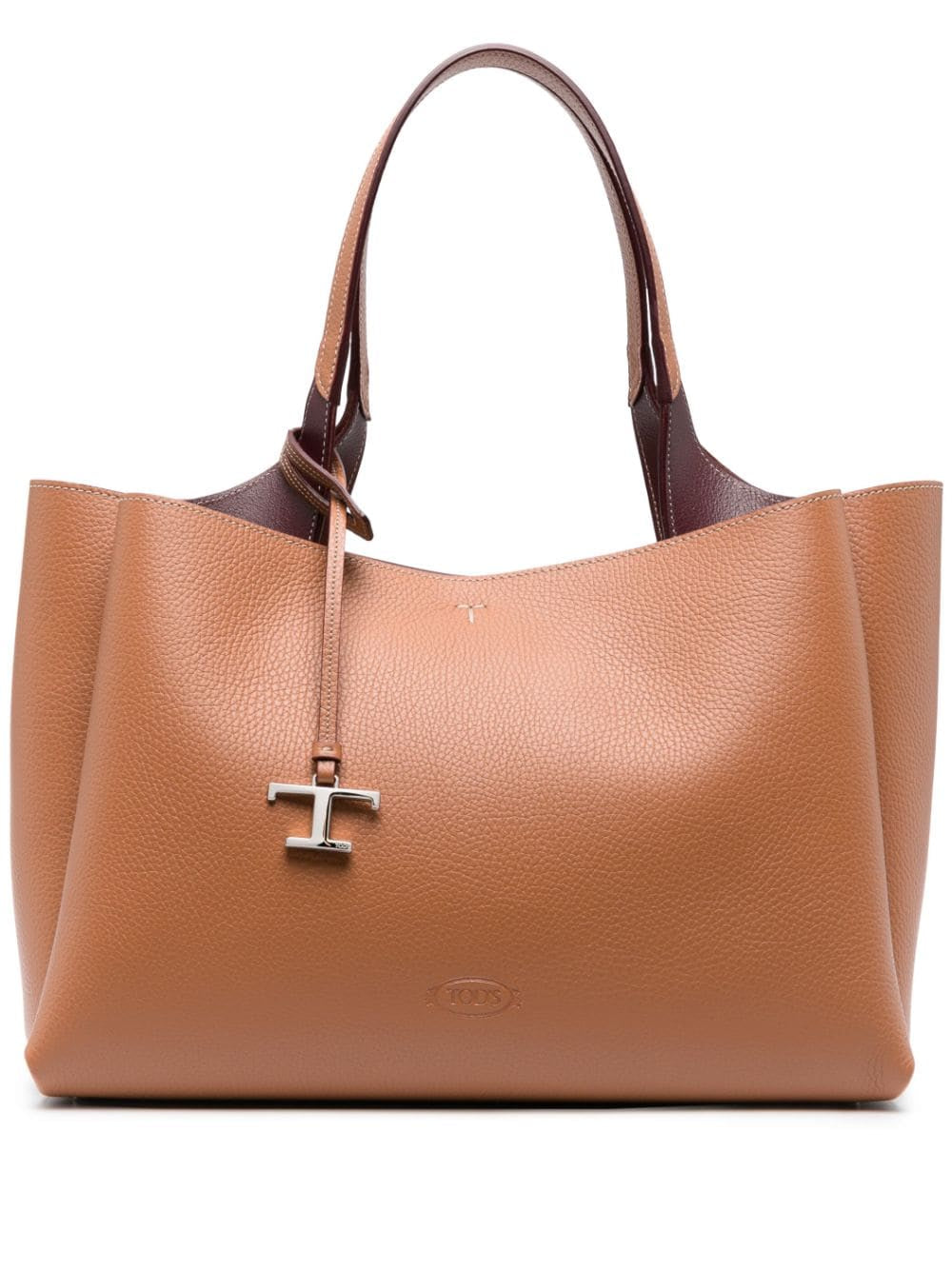 Tod'S Leather Brown Shopper Bag - Medium Tote (40cm)