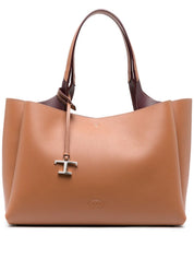 Tod'S Leather Brown Shopper Bag - Medium Tote (40cm)