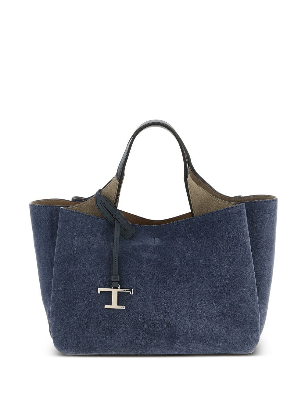 Tod'S Blue Suede Shopper Bag - Mini Tote, Luxury