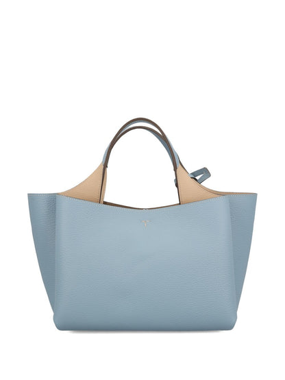Tod'S Clear Blue Shopper Bag — Mini Leather Tote