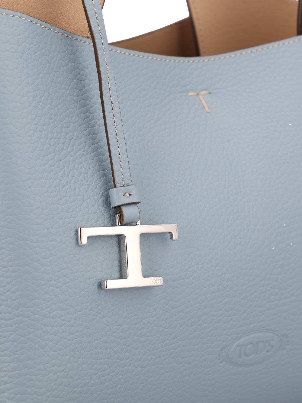 Tod'S Clear Blue Shopper Bag — Mini Leather Tote