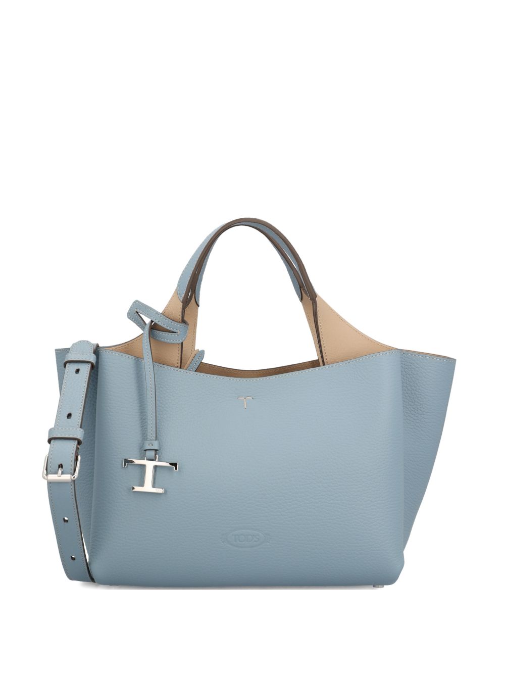 Tod'S Clear Blue Shopper Bag — Mini Leather Tote