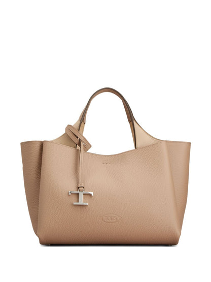 Tod'S Powder Shopper Bag — Mini Leather Tote
