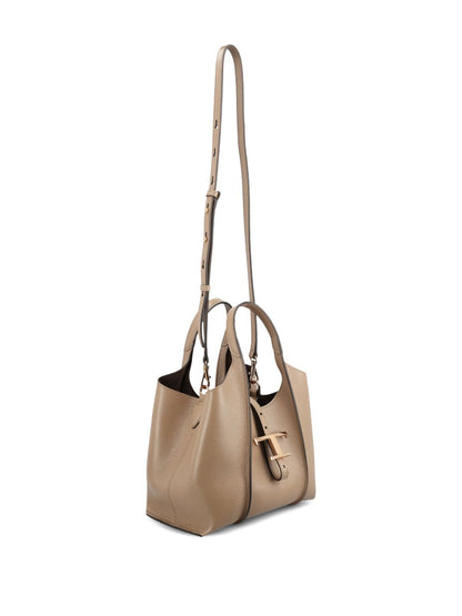 Tod'S Mini Shopper Tote — Beige Grain Leather (Mini)