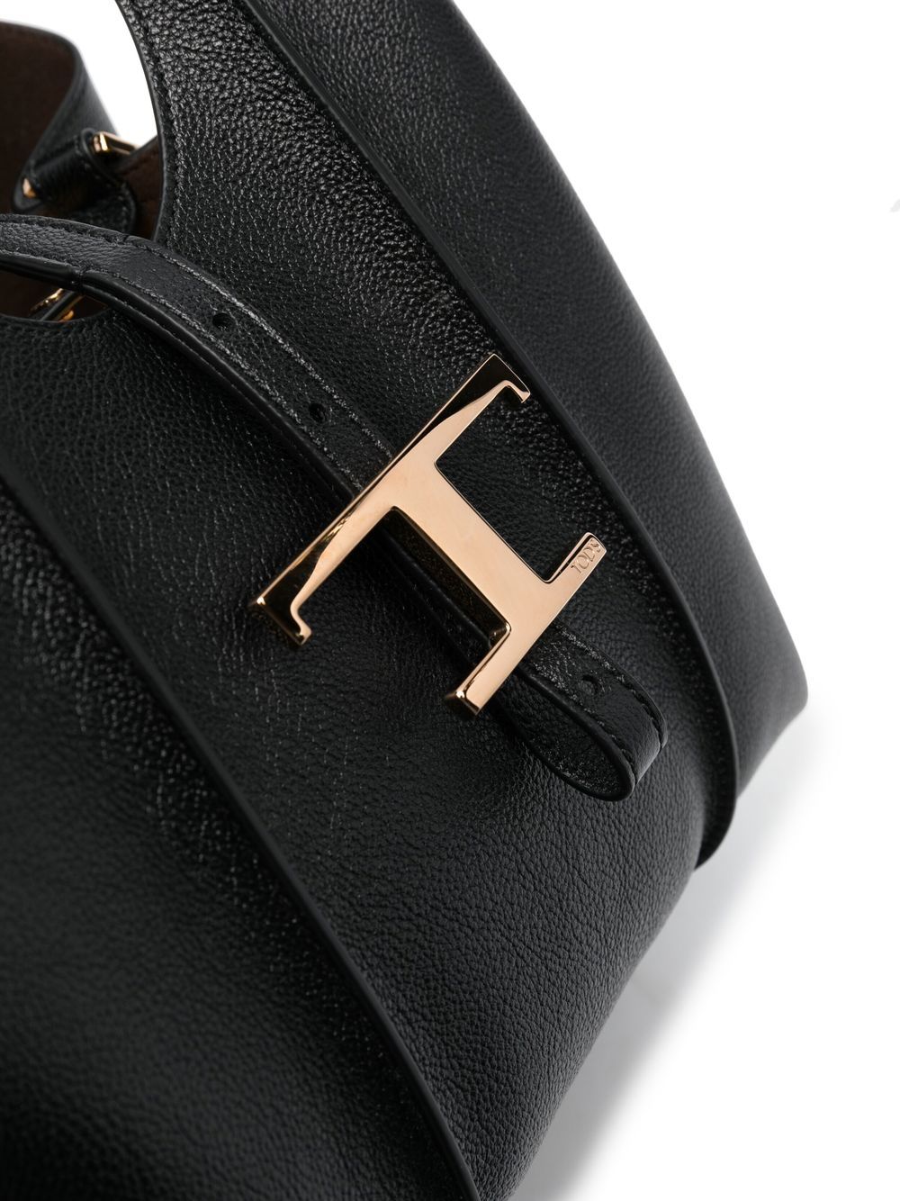 Tod'S T Timeless Mini Leather Shopping Bag - Black