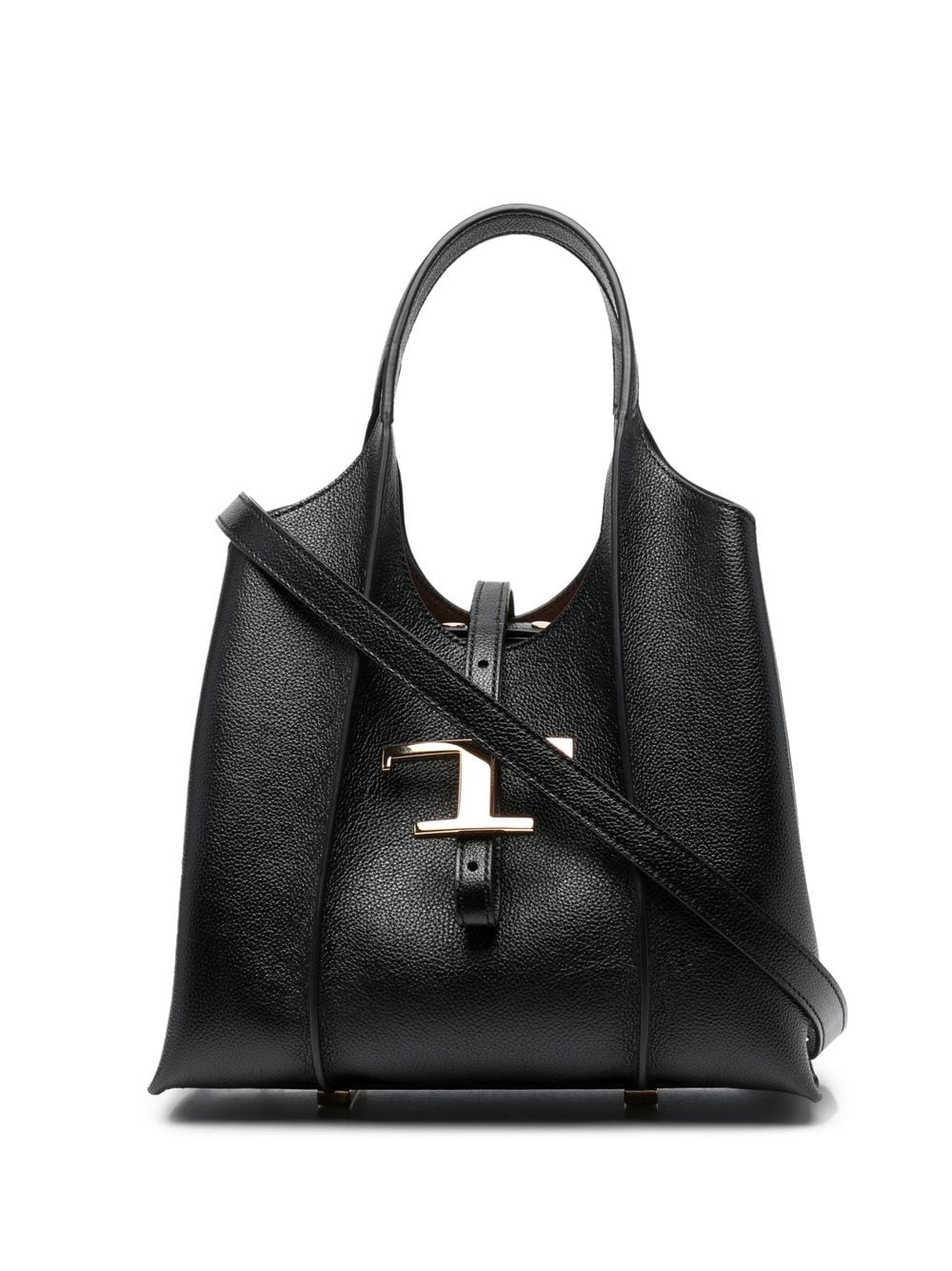 Tod'S T Timeless Mini Leather Shopping Bag - Black
