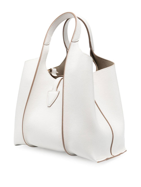Tod'S White Leather Shopper Mini Tote for Women