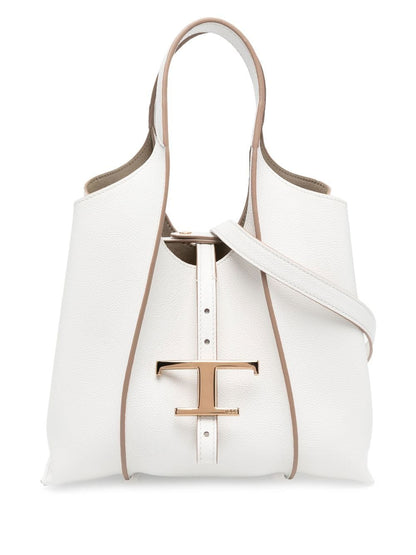 Tod'S White Leather Shopper Mini Tote for Women