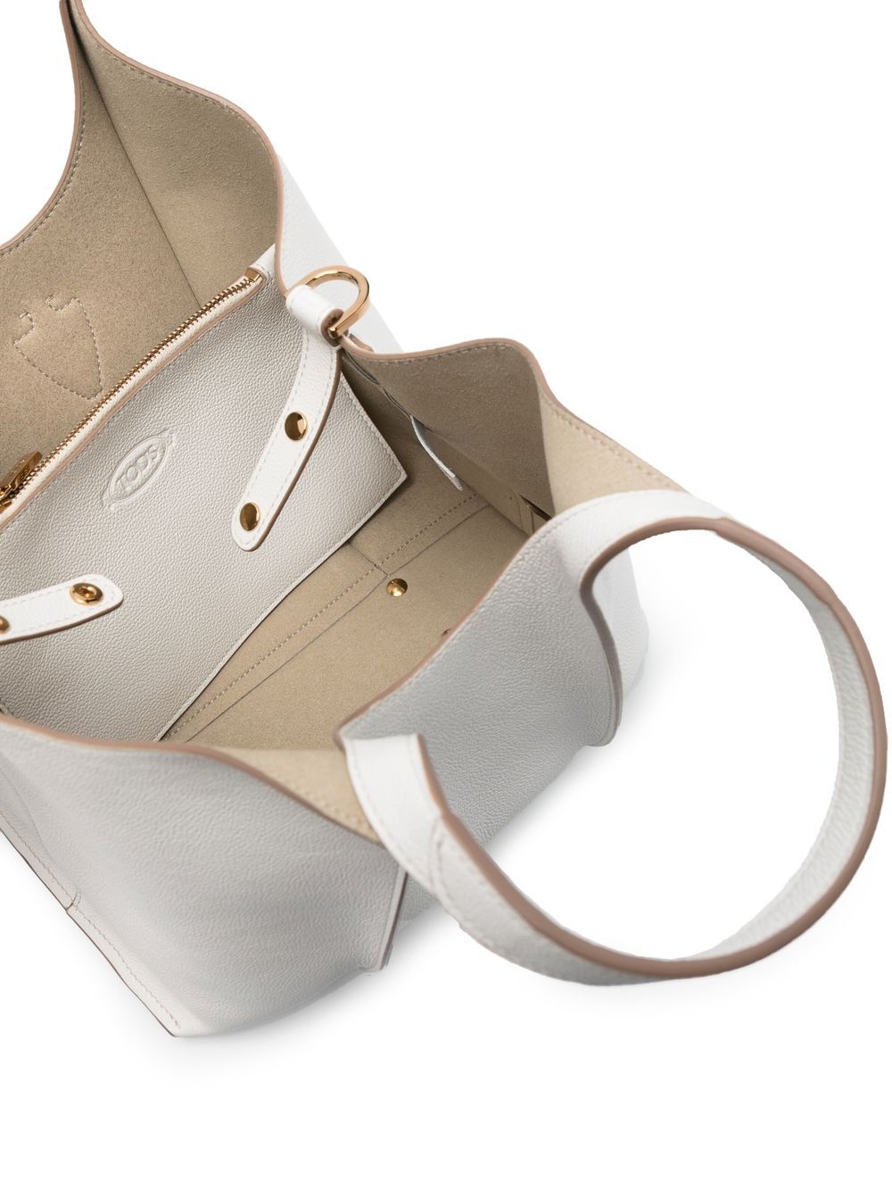 Tod'S White Leather Shopper Mini Tote for Women