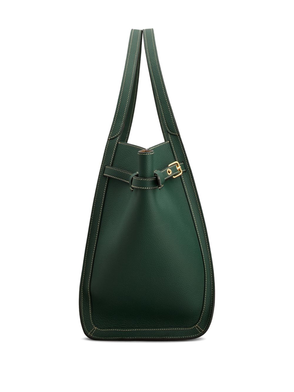 Tod'S Green Shopper Bag — Medium Leather Tote