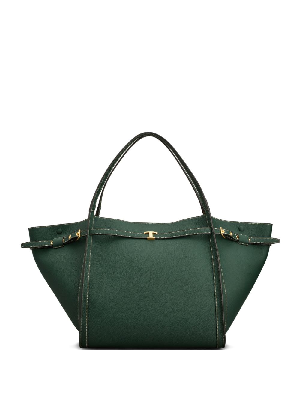 Tod'S Green Shopper Bag — Medium Leather Tote