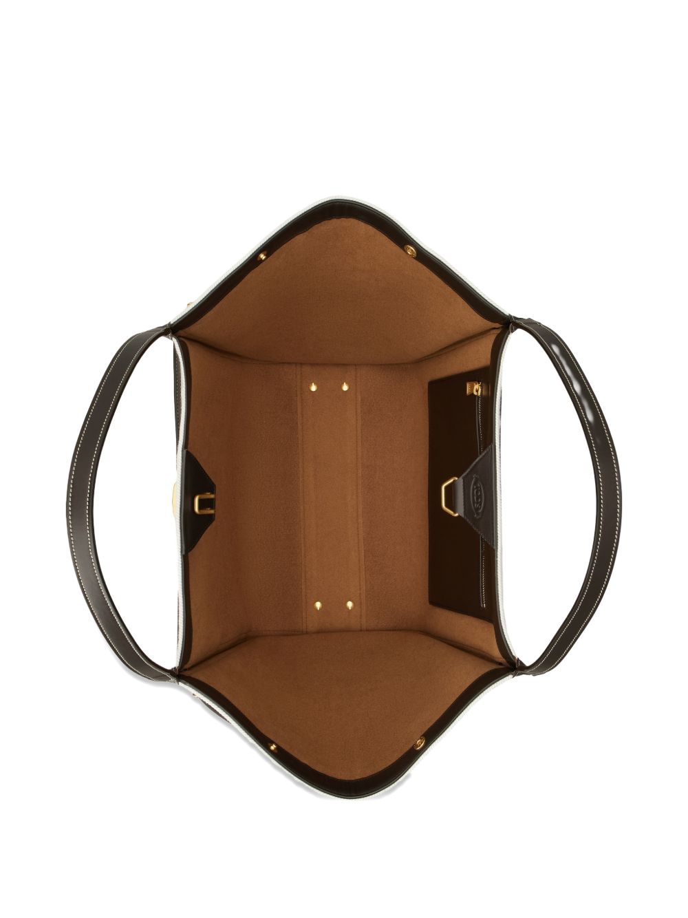 Tod'S White Shopper Bag — Medium Tote with Gold Hardware