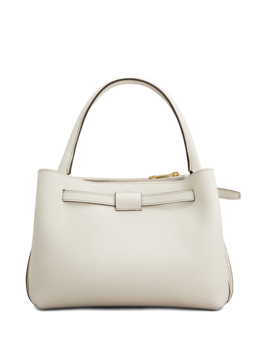 Tod'S White Handbag — Mini Leather Top Handle (New)