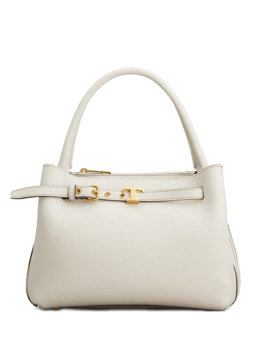 Tod'S White Handbag — Mini Leather Top Handle (New)