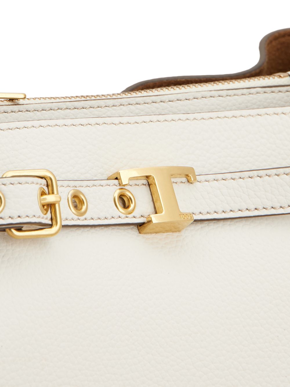 Tod'S White Handbag — Mini Leather Top Handle (New)