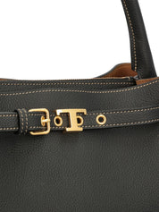 Tod'S Mini Black Handbag — Top Handle Shoulder Bag