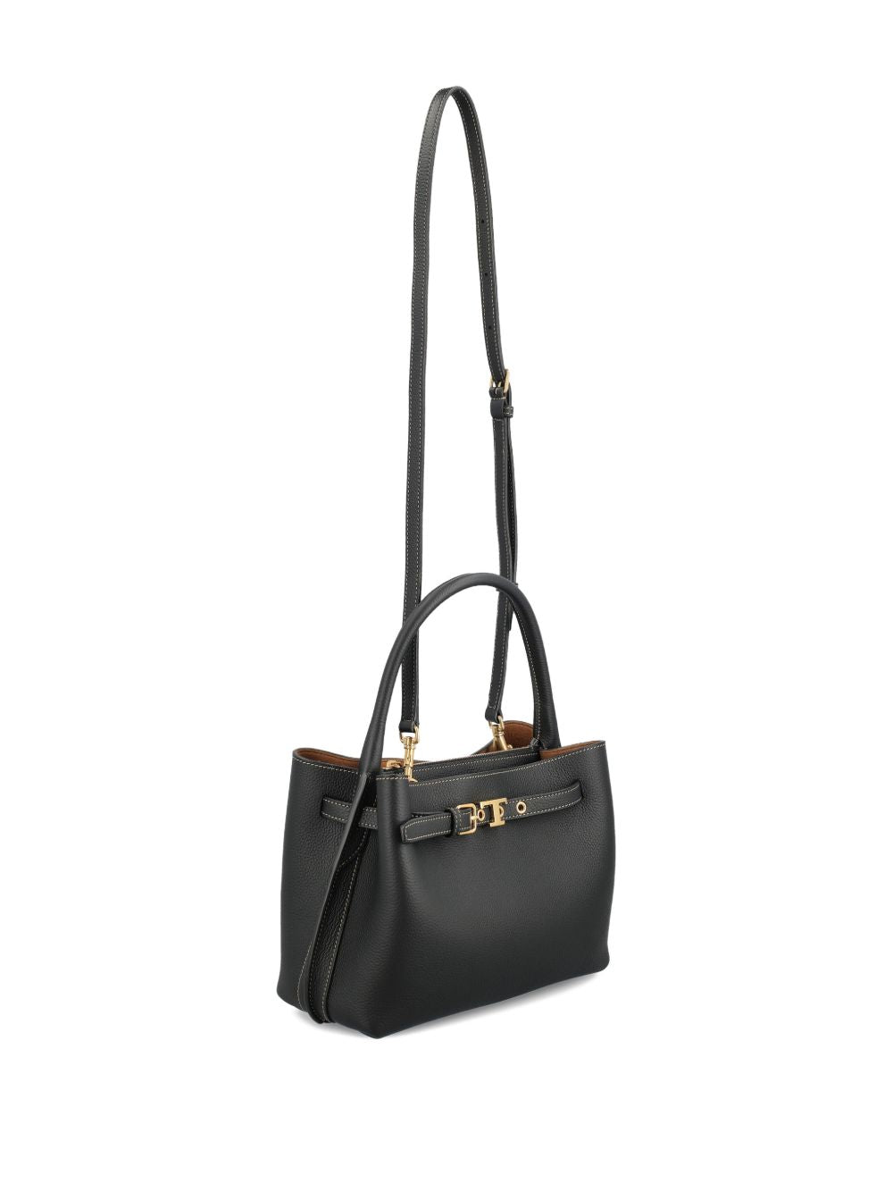 Tod'S Mini Black Handbag — Top Handle Shoulder Bag