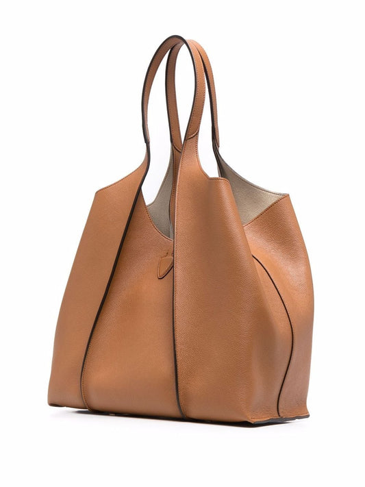 Tod'S Leather Brown Shopper Bag — Timeless Tote
