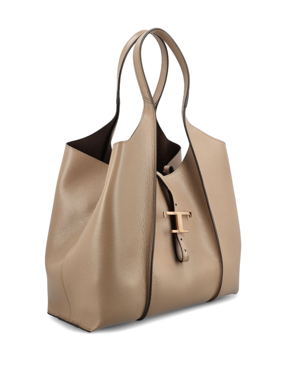 Tod'S Shopper Bag — Medium Leather Tote, Beige