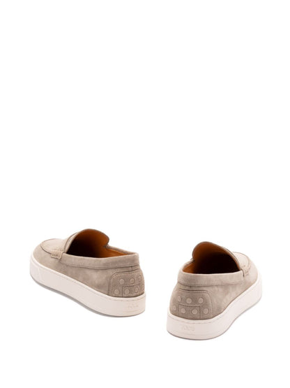 Tod'S Beige Moccasins — Suede Loafers for Men