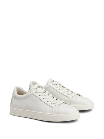 Tod'S White Leather Sneakers — Refined Everyday Comfort