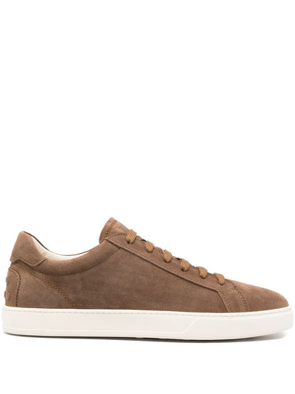 Tod'S Suede Brown Sneakers — Lace-Up for Men