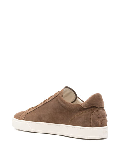 Tod'S Suede Brown Sneakers — Lace-Up for Men