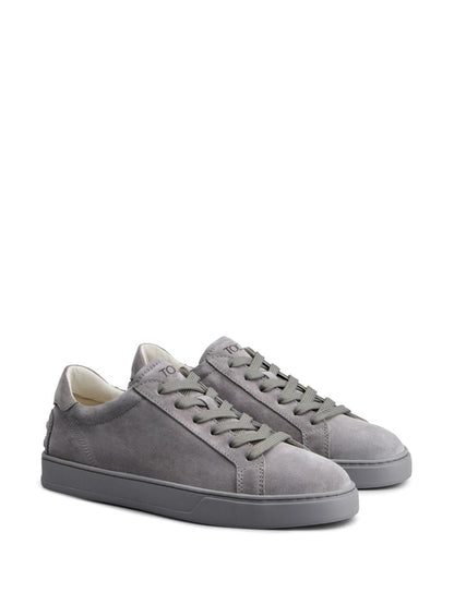 Tod'S Grey Leather Sneakers for Men — Refined Comfort