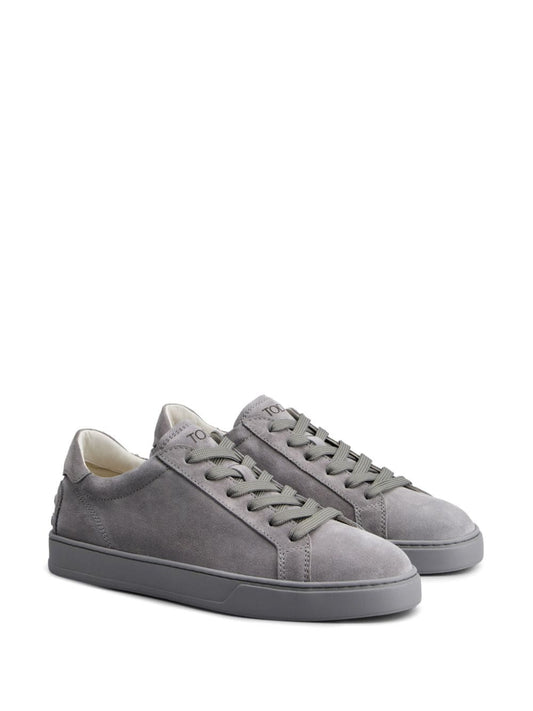 Tod'S Grey Leather Sneakers for Men — Refined Comfort