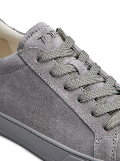 Tod'S Grey Leather Sneakers for Men — Refined Comfort