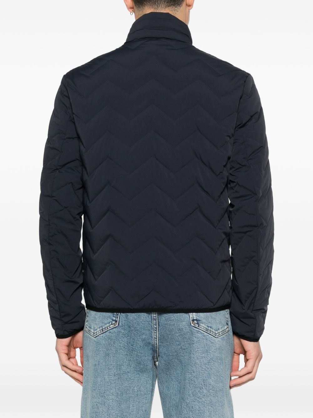 Emporio Armani Blue Nylon Down Jacket