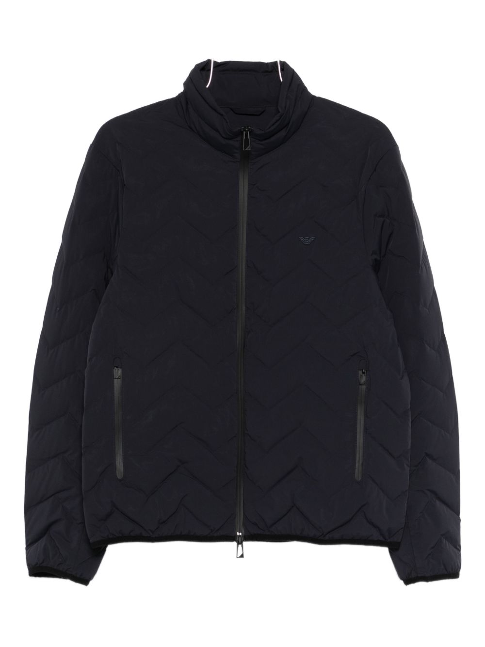 Emporio Armani Blue Nylon Down Jacket
