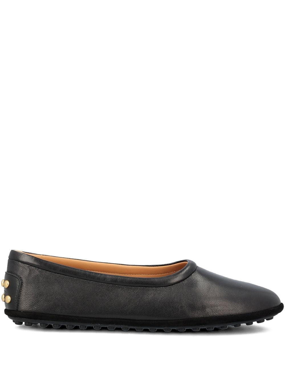 Tod'S Black Flat Shoes — Leather Ballets for Women | Tod'S