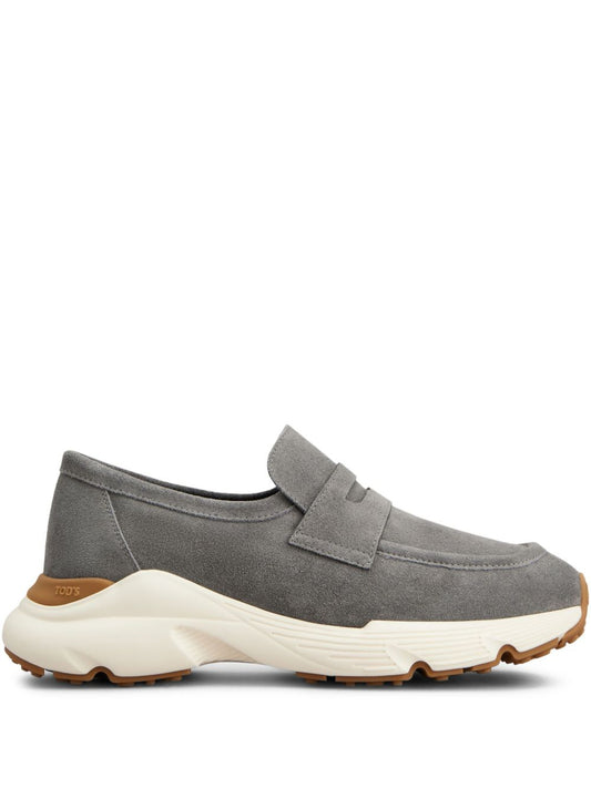 Tod'S Grey Suede Moccasins for Women — Luxury Loafers