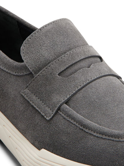 Tod'S Grey Suede Moccasins for Women — Luxury Loafers