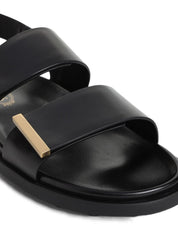 Tod'S Sandals — Black Leather Slingback | Aumifour
