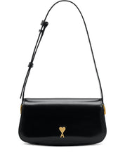 Ami Paris Shoulder Bag — Paris Paris Leather (Black)