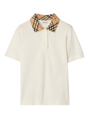 Burberry White T-Shirts & Polo Shirts — Elegant Cotton Tops