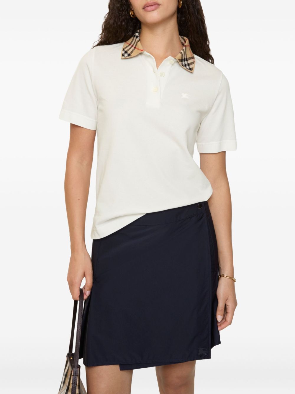 Burberry White T-Shirts & Polo Shirts — Elegant Cotton Tops