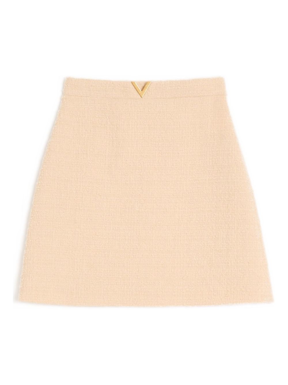 Valentino Beige VLogo Wool Skirt