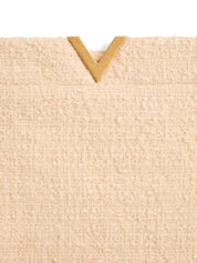 Valentino Beige VLogo Wool Skirt