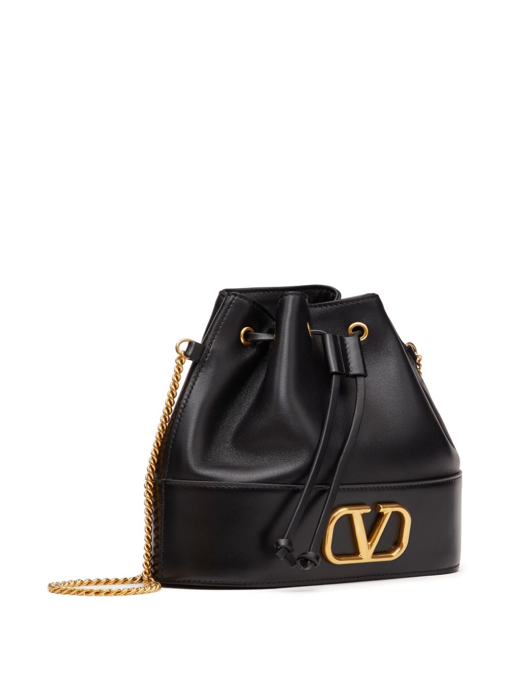 Valentino Garavani Black VLogo Leather Mini Clutch