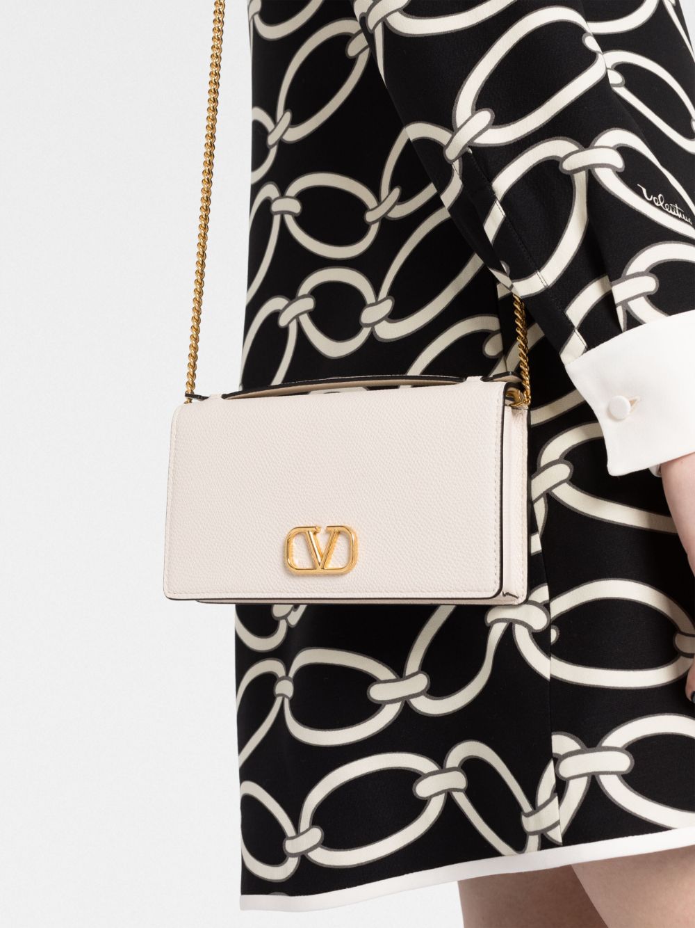 Valentino Garavani Ivory Clutch — VLogo Wallet-on-Chain