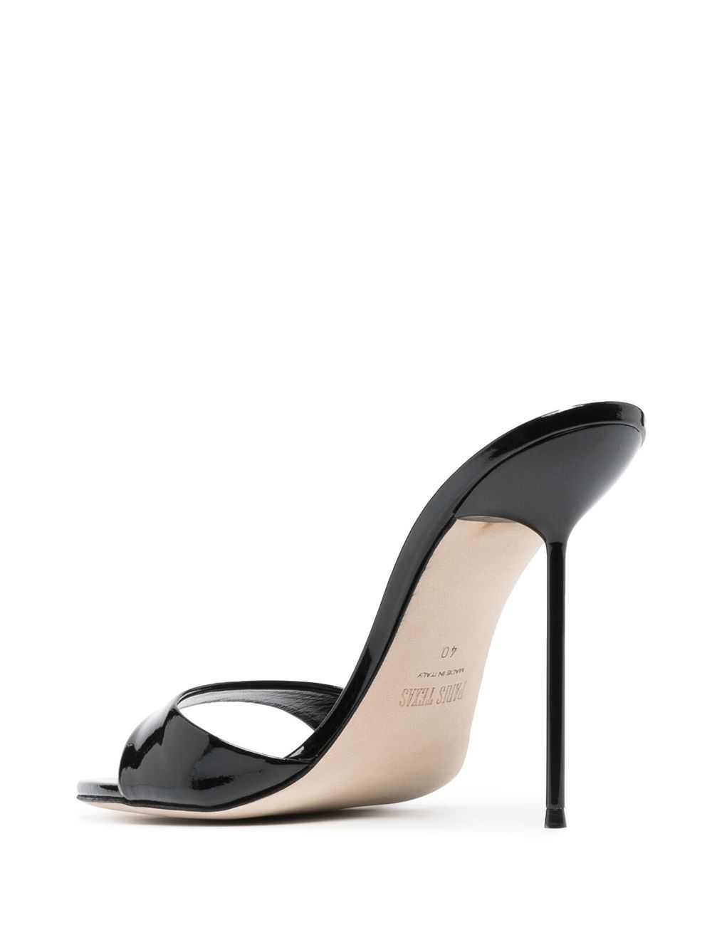 Paris Texas Sandals Black — High Stiletto Leather Mules