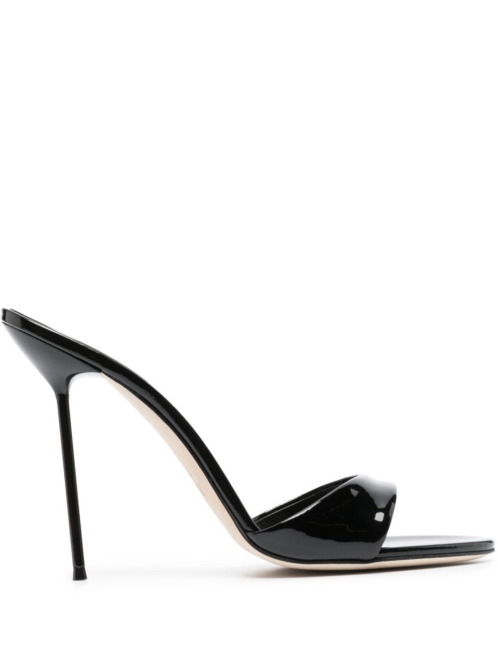 Paris Texas Sandals Black — High Stiletto Leather Mules