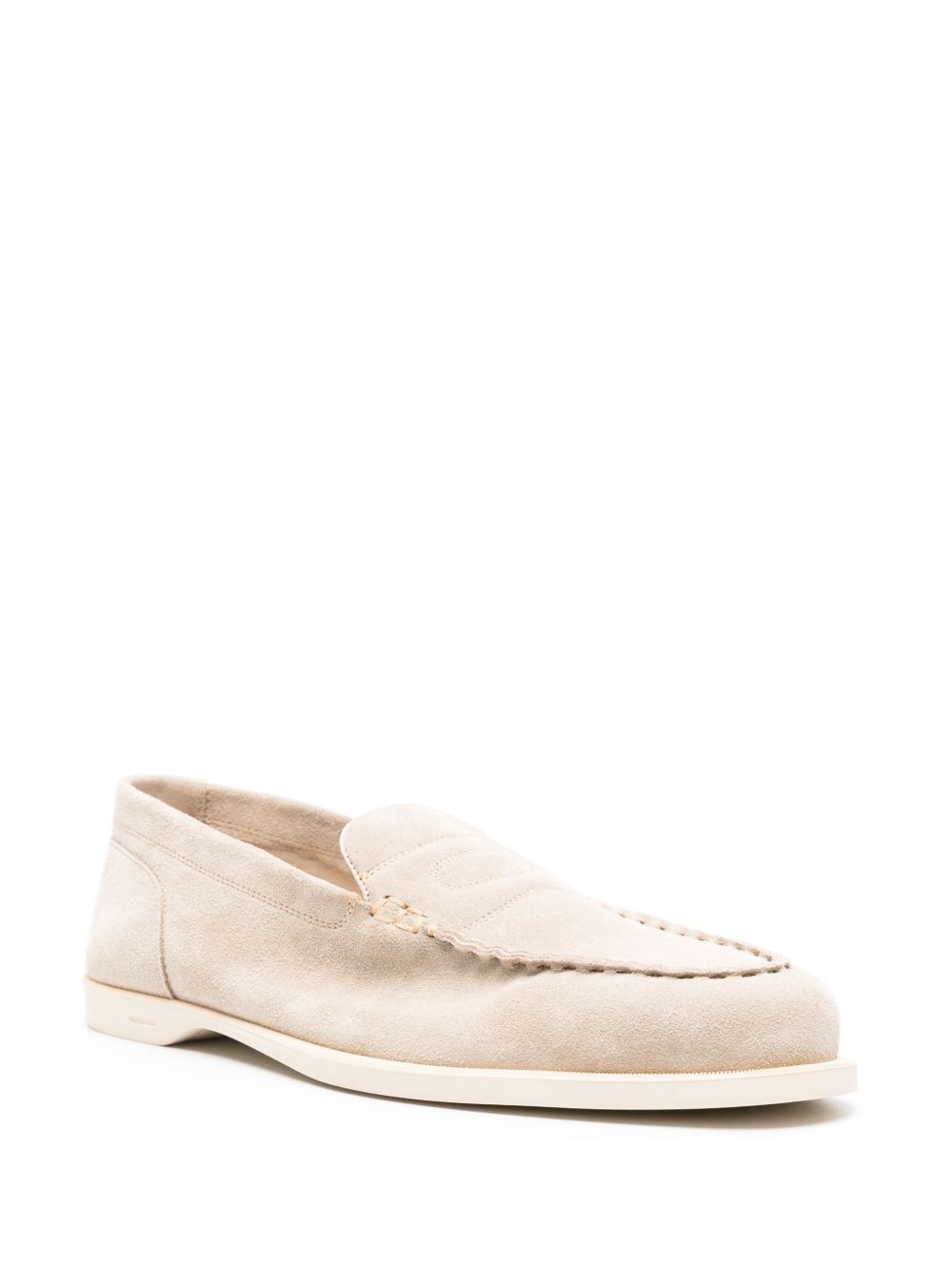 John Lobb Beige Moccasins — Flat Shoes for Men