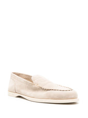 John Lobb Beige Moccasins — Flat Shoes for Men