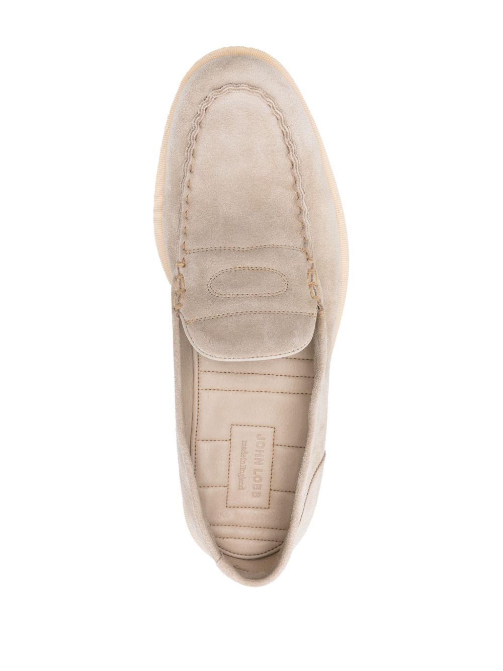 John Lobb Beige Moccasins — Flat Shoes for Men