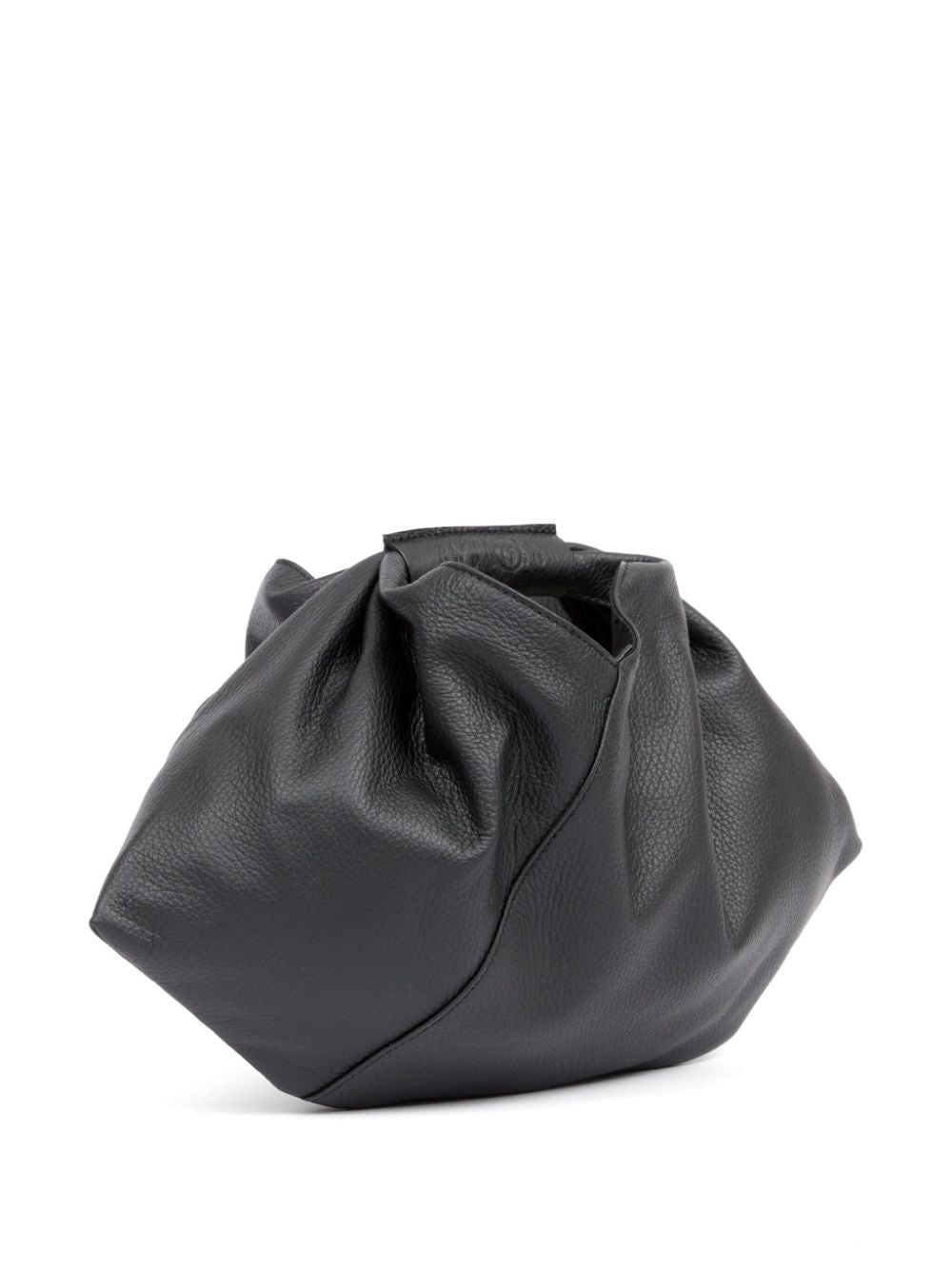 MM6 Maison Margiela Black Handbag — Draped Mini Leather