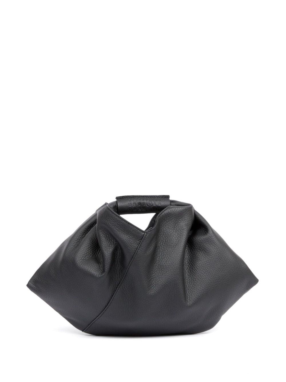 MM6 Maison Margiela Black Handbag — Draped Mini Leather